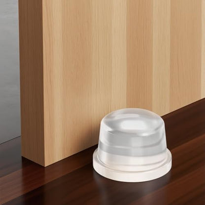 Upgraded Door Bumper 1.5" Clear Silicone | Self-Adhesive Door Knob Wall Protector |Large Rubber Door Stops for Wall Protection & Noise Reduction | 2 Pack - size: 2 Pack