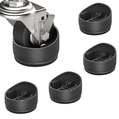 5 Pcs Chair Leg Floor Protectors, Caster Cups Furniture Stoppers for Hardwood Floors, Anti Slip Wheel Stoppers for Quiet & Safe Use