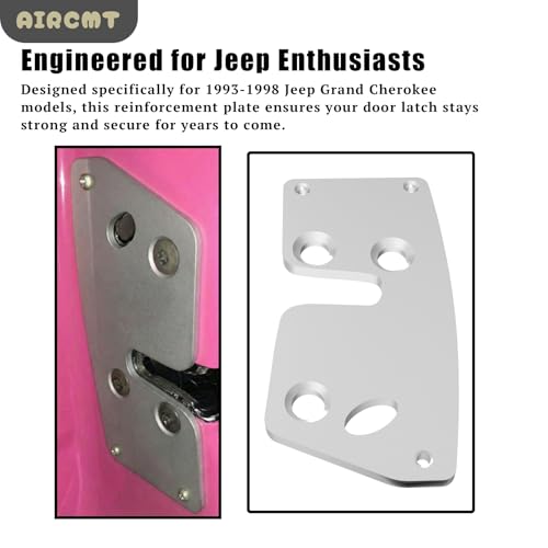Door Latch Repair & Reinforcement Plate with Bolts for Jeep Grand Cherokee ZJ 1993‑1998 Front Left Side,304 Stainless Steel