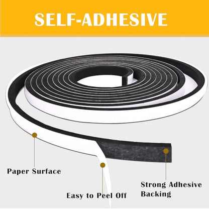 Closed Cell Foam Tape 1 inch Wide x 1/4 inch Thick,Single Sided Foam Strip with Self-Adhesive Backed,Weather Stripping for AC Window Seal and Door Insulation,Soundproof Weatherstripping 2 Rolls,33ft - size: 1In x 1/4 x 33Ft