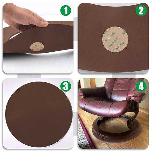 2Pcs Non Skid Rubber Furniture Pads for Recliners,Furniture Grippers, Gripper Pads,Anti Slide Furniture Pads Hardwood Floor Protector,Fits Recliners,Swivel Chairs,Brown Solid Pad (27.5’’ Coffee) - size: R-coffee-2pcs-27.5"