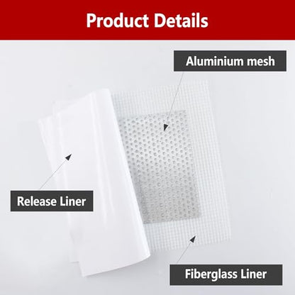 10PCS 4Inch Aluminum Wall Repair Patch, Self Adhesive Fiberglass Wall Hole Patch, Large Hole Patch Repair for Drywall, Sheet Rock - size: 4Inch