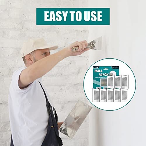 8Pcs 4 Inch Drywall Patch, Wall Repair Patches, Self-Adhesive Fiberglass Repair Kit Dry Wall Hole Repair Patch for Aluminum Metal Sheetrock Ceiling (4"x 4") - size: 4 Inch_8Pcs