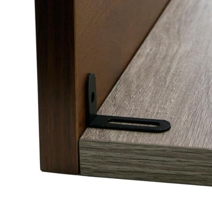 KUMGROT 20 Pcs Heavy Duty Iron Shelf Brackets Black Coated Corner L Bracket for Desk Drawer Cabinet, 1.5" x 0.94" x 0.47" - size: 38mm-20 Pcs, style: L-shaped Brackets