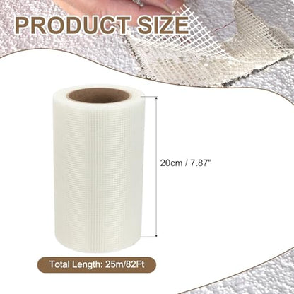PATIKIL Drywall Repair Mesh Tape, 8 inch x 82 ft Fiberglass Repair Patch Self-Adhesive Dry Wall Joint Tape 9 Mesh Wall Hole Crack and Seam Patch, White - size: 8 inch x 82 Feet