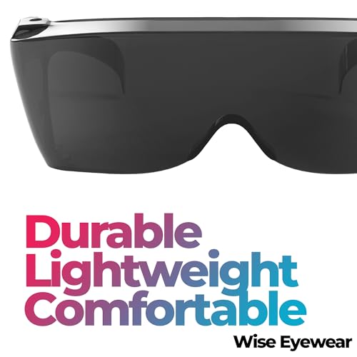 Cover-Ups Black Fit Over Sunglasses - Wrap Around Sunglasses - People Who Wear Prescription Glasses in the Sun - color: Black