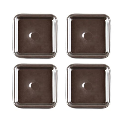 4 Pack 3 inch Square Reusable Carpet Bottom Furniture Caster Cups to Protect Hardwood, Tile or Laminate Floors Carpet Sliders for Moving Heavy Sofa Bed Couch Fridge, (Brown, Square)