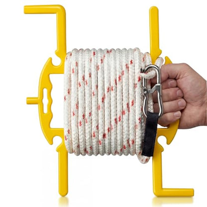 Konohan Anchor Rope Winder Large Heavy-duty Cord Spool Organizer with Handle Holds up to 150 Feet for Boats Docks Kayaks Paddleboards Anchor/mooring Lines, Ski/tube Robes