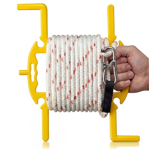 Konohan Anchor Rope Winder Large Heavy-duty Cord Spool Organizer with Handle Holds up to 150 Feet for Boats Docks Kayaks Paddleboards Anchor/mooring Lines, Ski/tube Robes