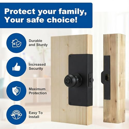 U 9551 Stainless Steel Lock and Door Reinforcement Plate fits 1-3/4"Thick Doors and Includes The U 9476 Security Latch Strike (Black) - color: Black