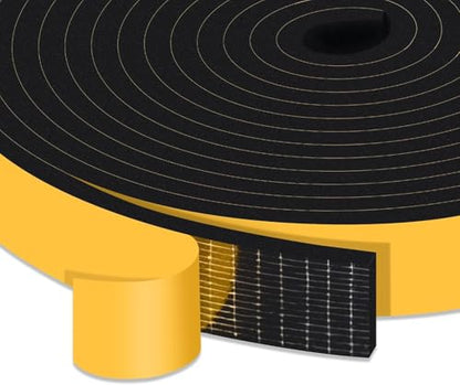 Upgraded Strong Adhesive Foam Weather Stripping Door Seal Strip Insulation Tape for Insulating Door,Air Conditioner Noise-Reduction Self Adhesive Sealing Weatherstrip(1 in x 1/4 in x 16.5 Ft) - size: 1 inch x 1/4 inch x 16.5Ft