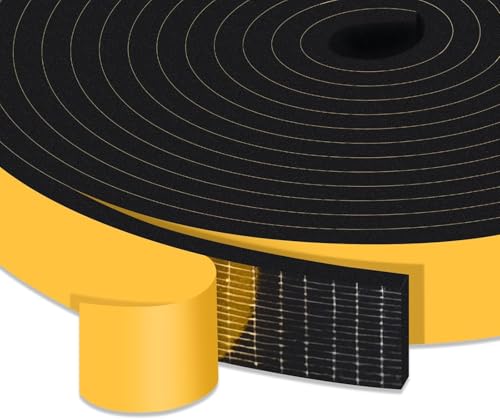 Upgraded Strong Adhesive Foam Weather Stripping Door Seal Strip Insulation Tape for Insulating Door,Air Conditioner Noise-Reduction Self Adhesive Sealing Weatherstrip(1 in x 1/4 in x 16.5 Ft) - size: 1 inch x 1/4 inch x 16.5Ft