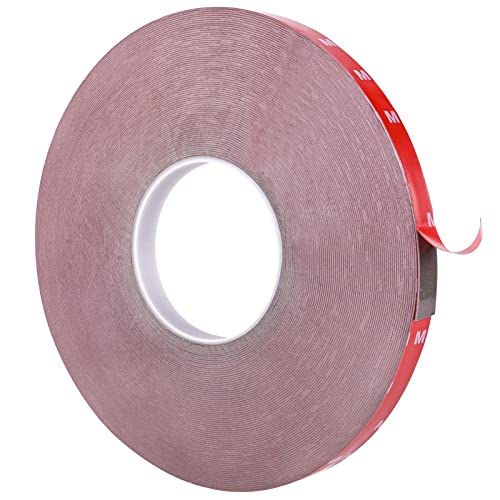CloudBuyer Double Sided Tape,Mounting Adhesive Tape Heavy Duty,Waterproof Foam Tape, LED Strip Lights, Home Decor, Office Decor (0.47In x 108 Ft, Black) - size: 0.47In x 108 Ft