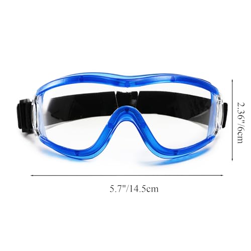 Kids Anti-fog Safety Goggles, Kids Lab Goggles, Adjustable, Compatible with Nerf Gun - color: Blue