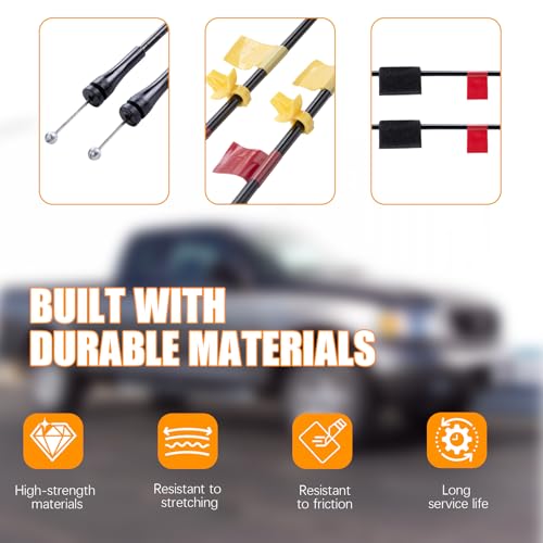 Latch Cables,rear door Upper & Lower Compatible with F-250 F-150 Ford Left Right Back Door Upper Latc Cables Repair Kit / 32.2 Inch 23.5 Inch