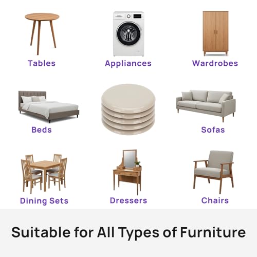 24 PCS Furniture Sliders for Carpet, 3.5 inch Heavy-Duty Reusable Furniture Movers, Plastic Furniture Gliders to Move Heavy furnishings Easily and Protect Floors - size: 24 PCS 3 1/2 inch