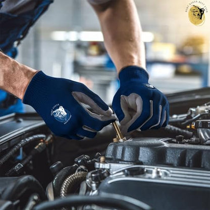 No-Slip Grip Boost Lightweight Work Gloves (PRECISION FIT) Heavy Duty Dipped Men & Women's Slip Resistant Working Protection