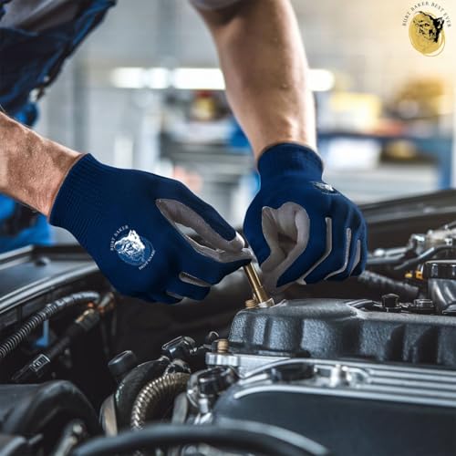 No-Slip Grip Boost Lightweight Work Gloves (PRECISION FIT) Heavy Duty Dipped Slip Resistant Men & Womens - size: Small