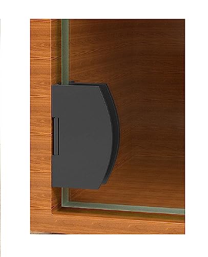 Glass Bookcase Door Hinge no-Open Hinge Wine Cabinet Door Hinge Cabinet Display Cabinet Hinge Glass Clip 90 Degrees, Suitable for 5-8mm Glass Doors - color: black (150 pairs (= 300 pieces))