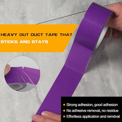 Purpl Duct Tape Heavy Duty, Waterproof Strong Adhesive Duct Tape for Indoor Outdoor Repairs Packaging Arts Crafts Projects, Tear by Hand 2 Inch x 20 Yards - color: Purple