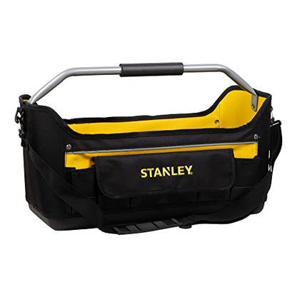 STANLEY Open Tool Bag Tote, Waterproof Base, Multi-Pockets Storage Organiser with Shoulder Strap, 22 Inch, 1-70-319 - size: 20 Inch Open Tote Bag