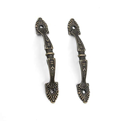 Geesatis 10 pcs Bronze Tone Decorative Antique Handle Pull Arch Shape Decorative Drawer Dresser Cabinet Pull Handles, with Mounting Screws, Anti-Rust, Hole to Hole Distance 4.3 inch - style: C
