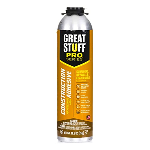 Great Stuff 343087 PRO 26.5-Ounce Construction Adhesive, Each, Cream, 26.5 Ounce - size: Each, style: Construction Adhesive