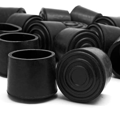 Piutouyar Round PVC Rubber Furniture Covers, 32mm / 1-1/4 Inches Table Chair Leg Tip Protectors, Non-Slip End Cap for Protect Surfaces, Black (16Pcs) - size: 1.26"