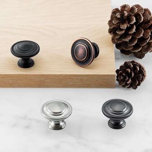 HESTIA HARDWARE 10 Pack | Silver Cabinet Knob Satin Nickel Kitchen Knobs for Cabinet Drawer Dresser Knobs Kitchen Cupboard Door, Bedroom Wardrobe Hardware (Z4.10.S) - color: Satin Nickel