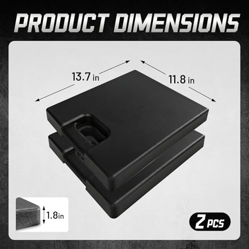 ROBLOCK 2-Pack Rubber RV Jack Pads with Handle Stop Sinking & Slipping, Weather-Resistant RV Stabilizer Jack Pads for Camper Trailer on Uneven Ground Gravel Asphalt Dirt Grass 13.7" x 11.8" x 1.8" - size: Rubber 13.7"*11.8"