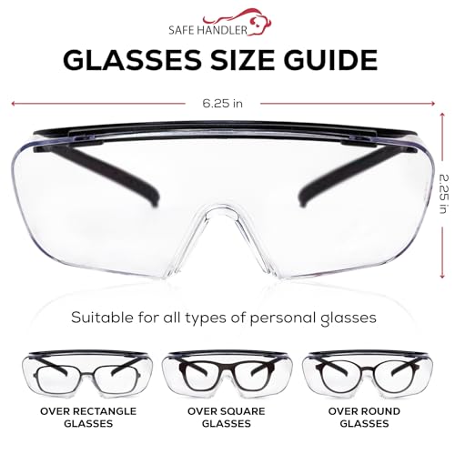 SAFE HANDLER Duarte Premium Safety Glasses Over Eyeglasses; ANSI Z87.1 Impact Resistant Polycarbonate Lenses with Anti-Fog & Scratch, UV400 Protection Safety Goggles (144 Pairs) - style: 144 Pairs