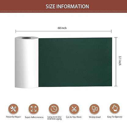 Besezx Leather Repair Patch Tape Kit, Self Adhesive Leather Repair for Furniture, Couch, Sofa, Car Seats,Office Chair,Vinyl Repair Kit.3.1inx60in - color: Green, size: 3.1 in X 60 in