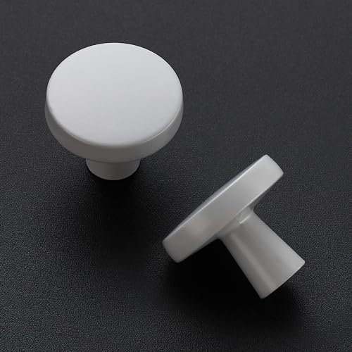 Ravinte 25 Pack Drawer Pulls 1-1/4 Inch Kitchen Cabinet Knobs Solid Round Dresser Drawer Knobs Grey Dresser Knobs Drawer Knobs Simple Cabinet Hardware for Cupboard Drawer Pulls - color: Gray