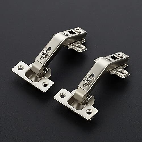 Ravinte 1 Pair 2 Pack Kitchen Cabinet Hinges, 135 Degree Kitchen Door Hinges Compatible with Lazy Susan Corner Cupboard，Full Overlay Face Frame Concealed Corner Cabinet Hardware - size: 135 Degree