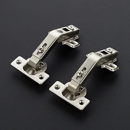 Ravinte 1 Pair 2 Pack Kitchen Cabinet Hinges, 135 Degree Kitchen Door Hinges Compatible with Lazy Susan Corner Cupboard，Full Overlay Face Frame Concealed Corner Cabinet Hardware - size: 135 Degree