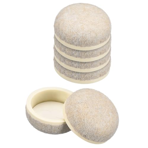 uxcell Furniture Sliders, 20Pcs 1 1/4" - Formed Felt Round Sliding Pads, Chair Glides for Carpeted Tile Vinyl Hardwood Floors (Beige) - color: Beige, size: 1 1/4"
