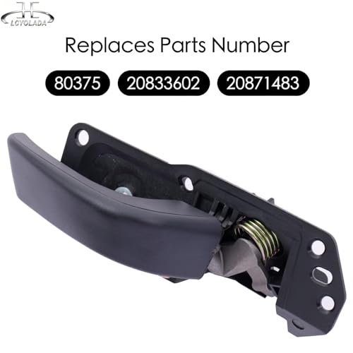 Interior Inside Front Right Passenger Door Handle Compatible with 2007-2014 Chevy Silverado Avalanche Suburban Tahoe Escalade Sierra Models, Replace OE# 80375,20833602 - color: Right Passenger Side
