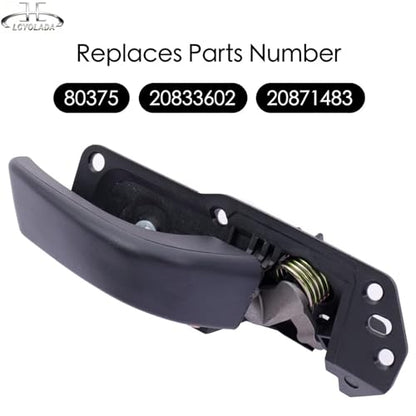 Interior Inside Front Right Passenger Door Handle Compatible with 2007-2014 Chevy Silverado Avalanche Suburban Tahoe Escalade Sierra Models, Replace OE# 80375,20833602 - color: Right Passenger Side