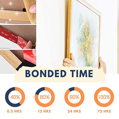 Bulina Double Sided Mounting Tape 5925 2" Width Black Foam Tape High Bond Waterproof Heavy Duty Strong Adhesive Tape Thick 0.025 in Fastener Replace Décor Frame Logos - size: 2" × 10ft
