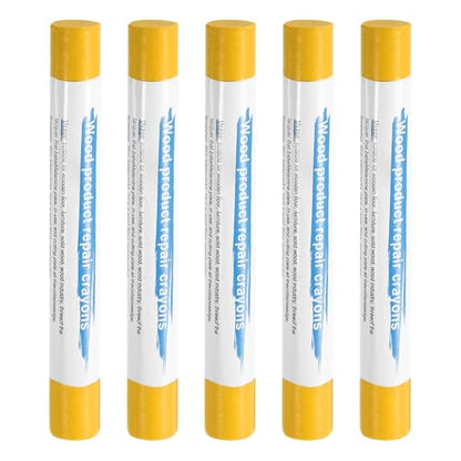 HARFINGTON 5pcs Wood Filler Sticks Wooden Wax Touch Up Furniture Repair Crayons for Scratch Hole Wood, Tangerine - color: Tangerine