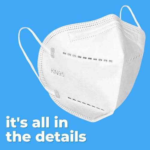(50-Pack) KN95 Face Masks, Individually Wrapped, Premium Disposable Dust Mask, White - color: 50 Masks (White)