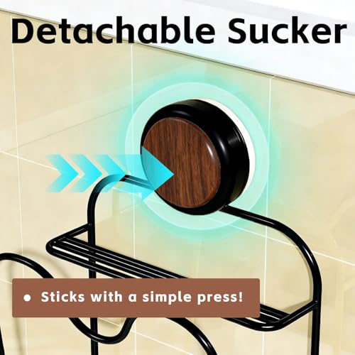Wall Mounted Knife & Cutting Board Holder – No Drill Vacuum Suction Organizer with Slots for Knives, Cleavers & Kitchen Tools | Space-Saving Wall/Under-Cabinet Iron Rack