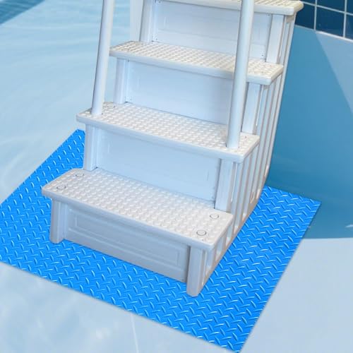 36"x36" Swimming Pool Ladder Mat Protective Swimming Pool Step Pad Protects Vinyl Pool Liner for Above Ground Swimming Pool Ladder Pad Compatible with Pool Step Ladder - size: 36"x36"