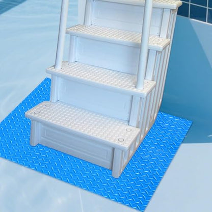 36"x36" Swimming Pool Ladder Mat Protective Swimming Pool Step Pad Protects Vinyl Pool Liner for Above Ground Swimming Pool Ladder Pad Compatible with Pool Step Ladder - size: 36"x36"