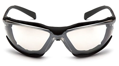 Pyramex Proximity Safety Glasses Eye Protection, Amber H2X Anti-Fog - color: Clear H2max Anti-fog Lens/ Black Frame