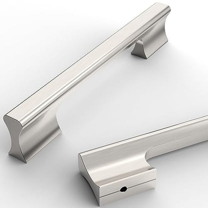 Asidrama 20 Pack 5 Inch(128mm) Brushed Satin Nickel Kitchen Cabinet Handles, Cabinet Pulls Kitchen Cabinet Hardware Cupboard Handles Drawer Pulls - color: Brushed Satin Nickel, size: 5" Hole Center(128mm), style: 20 Pack