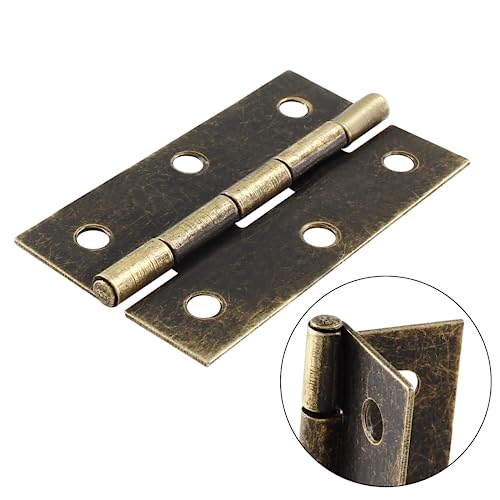Murtenze 12 Pack 2.5 Inch Cabinet Hinge, Antique Bronze Butt Hinges with Mounting Screws - color: Antique Bronze, size: 2.5 Inch