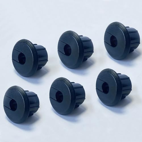 Furniture Wall Hole Bushing Cable Grommet for Starlink Ethernet Cable,Covering 3/4 inch Desk Holes,Universal Cable Management Wire Organizer Pass Through Holes Cover Kits (Black - 6 Pac) - color: Black - 6 Pac