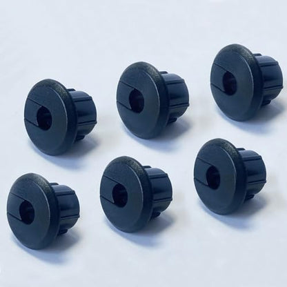 Furniture Wall Hole Bushing Cable Grommet for Starlink Ethernet Cable,Covering 3/4 inch Desk Holes,Universal Cable Management Wire Organizer Pass Through Holes Cover Kits (Black - 6 Pac) - color: Black - 6 Pac