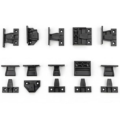 Keku AS-M Adjustable Push Fittings Panel Frame Components Connectors Bracket Partition Fastener Slide on Shelf Support Load Capability 20kg Plastic (20 Pairs) - size: ASM